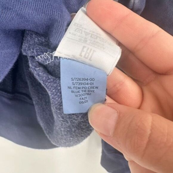 Gap Women’s Tie-Dye Crewneck Sweatshirt‎ Blue pullover Small Lounge Casual - Picture 8 of 11